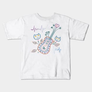 Music Guitar For Light Things Kids T-Shirt